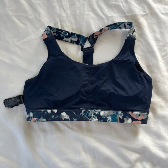Sweaty Betty Blue Pink Gray Razorback Adjustable Athletic Sports Bra | Size S - Picture 3 of 5